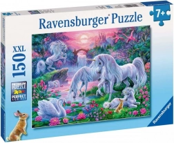 Ravensburger puzzle Egyszarvúk a naplemente fényében, 150 darab