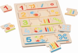 Fából készült beillesztős kirakó Tanulj meg számolni