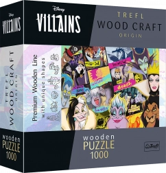 TREFL Wood Craft Origin Disney: Gonosztevők találkozása 1000 darabos fa puzzle