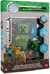 Minecraft titkos napló varázslatos UV tollal és matricákkal