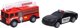 23 cm-es rendőrautó és tűzoltóautó effektekkel