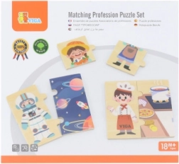 Viga fa memóriakártya – foglalkozások – 24 darab, 8 szakma