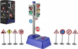 Gyerek közlekedési lámpa jelekkel és effektusokkal
