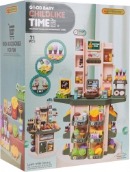 Gyerek szupermarket fény- és hangfunkciókkal + kiegészítők