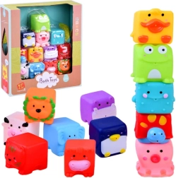 Gumiból készült állatfigurák fürdőjátékhoz, 12 darab