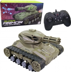 Távirányítású tank vízbombákkal és füsthatásokkal