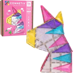 Mágneses építőjáték CONNETIX Glitter Unicorn Pack 56 darab