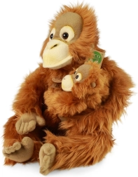 Plüss orangután kölyökkel, 28 cm, ECO-FRIENDLY