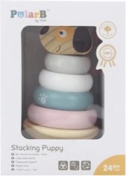 Fából készült rakosgató piramis – kutyus, POLARB