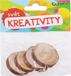 Fából készült korongok 3–4 cm, 4 darabos készlet