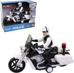 Rendőrségi motorfény és hang effektekkel