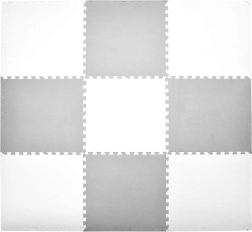 Humbi XXL habszivacs puzzle játszószőnyeg fehér és szürke 180 × 180 cm