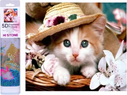 Gyémántmozaik – Kalapos macska