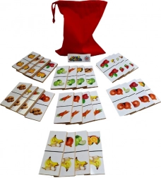 Fa dominó Gyümölcsök és zöldségek 28 darab