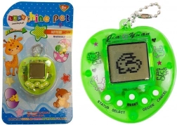 Elektronikus TAMAGOTCHI játék zöld, rövid lánccal