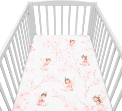 NEW BABY tündéres pamut lepedő kiságyba 120×60 cm