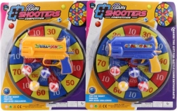 Cél tarka labdákkal és pisztollyal gyerekeknek