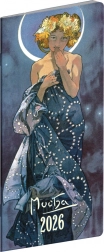 Zsebnaptár Alfons Mucha motívokkal 2026