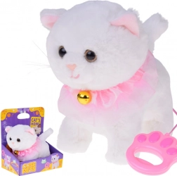 Interaktív plüss cica pórázon, sétál, nyávog és csóválja a farkát