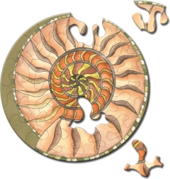 Kerek mini puzzle CURIOSI Picoli – csiga, 33 darab