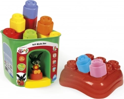 CLEMENTONI SOFT CLEMMY doboz fedéllel, Binggel, 15 kockával