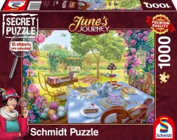 Schmidt Secret Puzzle June's Journey: Teázás a kertben 1000 darab