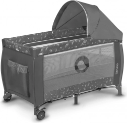 Utazási kiságy gyerekeknek Lionelo Sven Plus szürke