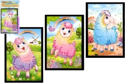 Flitteres mini kép láma 10 × 16 cm