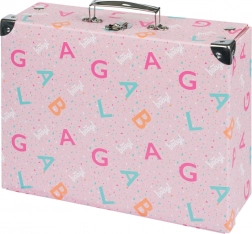 Összecsukható iskolai bőrönd BAAGL Logo rózsaszín, fémveretekkel