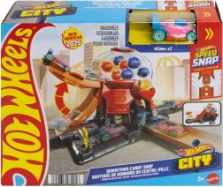 Hot Wheels City Rágógumi Bolt és kisautó játékkészlet