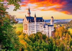 Puzzle Neuschwanstein Kastély Ősz Németország 1000 Darab