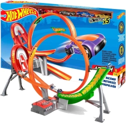Hot Wheels Power Shift Raceway – versenypálya hurkokkal és 5 autóval