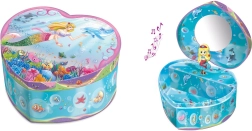 Szív alakú ékszerdoboz tündérrel Pecoware-től, zenélő szerkezettel