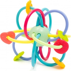 BABY MIX szilikon rágóka csörgővel