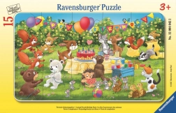 Ravensburger puzzle Születésnapi ünneplés állati barátokkal 15 darabos