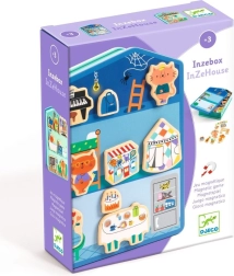 Fa mágneses Djeco házikó cicás figurákkal