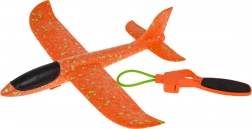 Habanyagból készült dobórepülő kézi katapulttal – Narancssárga