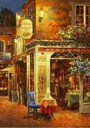 Puzzle Restaurace Auberge de Savoie 1000 darab Bluebird