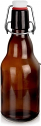 Sötét üvegű, kapcsos zárású üvegpalack 340 ml