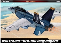 Műanyag repülőgép makett F/A‑18F USN VF‑103 JOLLY ROGERS 1:72
