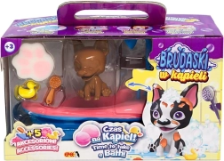 Zestaw Łazienka Brudaski w Kąpieli – interaktív fürdőkutyus Boston a kádba