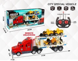 RC vontatóautó 4 építőautóval