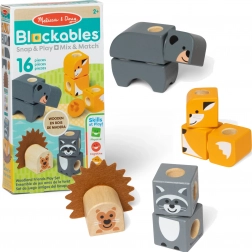Fa építőkockák Erdő barátai 16 darab MELISSA & DOUG