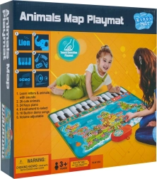 Interaktív zenés szőnyeg Billentyűk Állatok világa