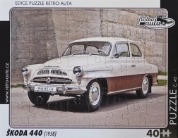 Retro autó puzzle Škoda 440 (1958) 40 darab