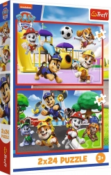 Puzzle 2×24 Kutyás szórakozás napja – PAW PATROL a Trefltől