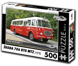 RETRO-AUTA puzzle Škoda 706 RTO MTZ 500 darab