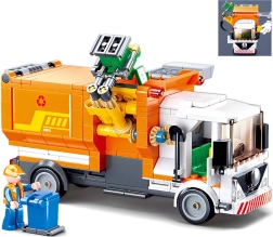 Sluban Town szemetesautó építőkészlet