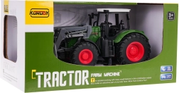 Zöld traktor homlokrakodóval 1:24