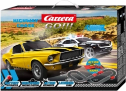 Carrera GO Highway Chase autóversenypálya 4,3 m ugratóval, Chevrolet Camaro és Ford Mustang autókkal